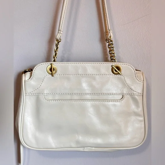 HOBO Refine Double Strap Shoulder Bag - Latte Cream with Gold Hardware - Picture 14 of 17